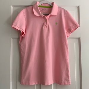 Lilly Pulitzer pink polo shirt. 100% Pima cotton